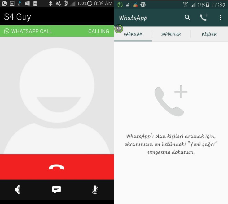 WhatsApp calling feature