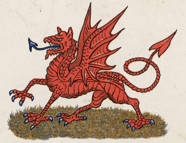 The red dragon: national emblem of Wales.