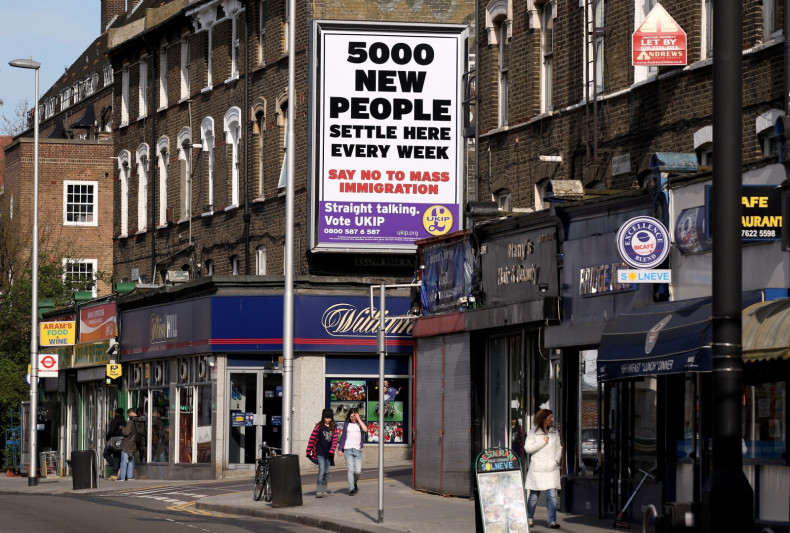Ukip immigration poster in London