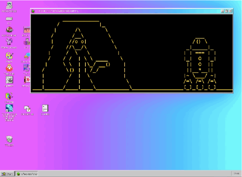 Windows 93 Star Wars in ASCII