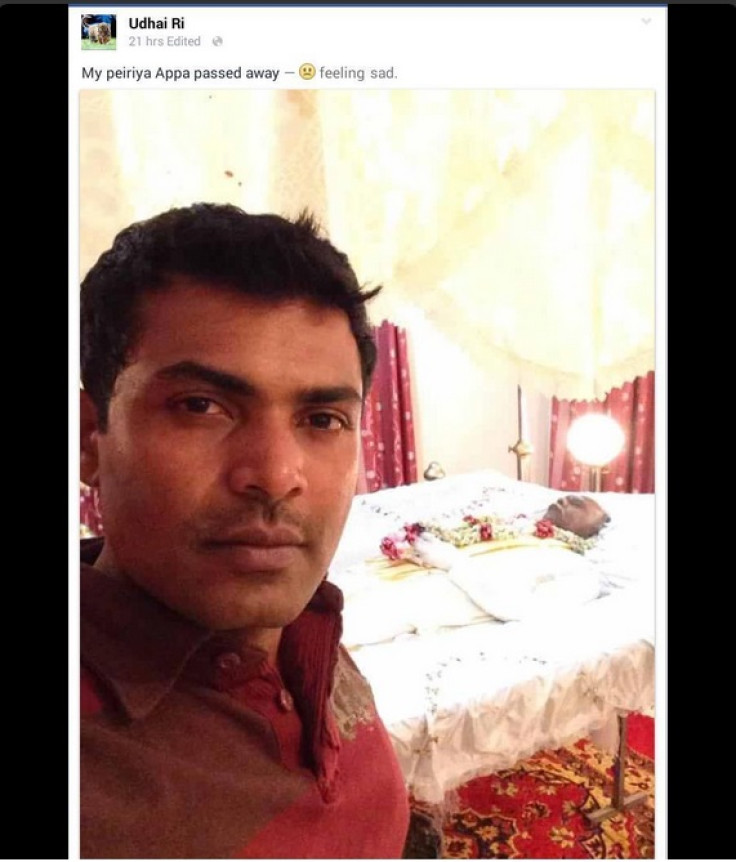 Sri lankan Man's Selfie with dead uncle