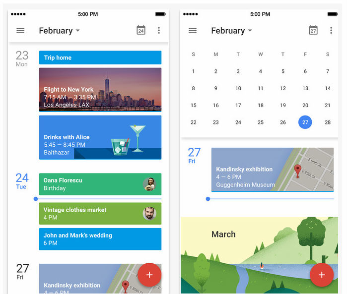 design app material calendar Gmail Design Calendar UI, new with Material Updated Google event app