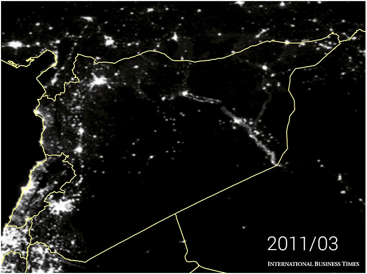 Syria darkness from 2011 to 2015