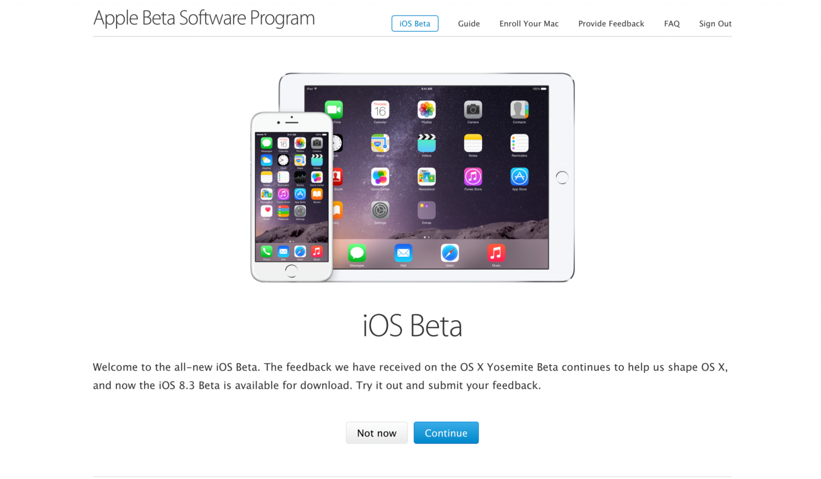 Apple begins invite-only iOS Beta Program with iOS 8.3