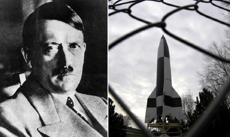 Adolf Hitler bombed Germans with V2s (left)