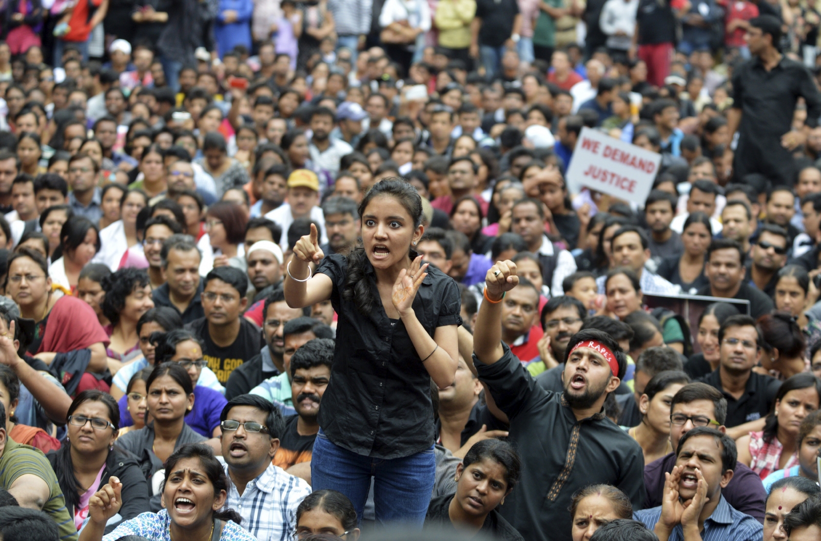 Below are Indian protesters whose message is clear