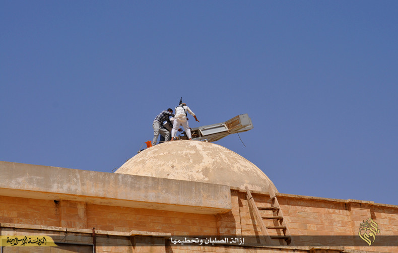 Isis Mosul monastery flag