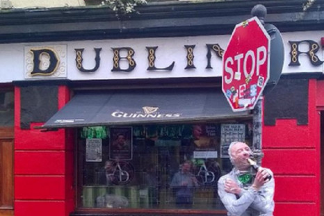 Man taped to stop sign in Dublin