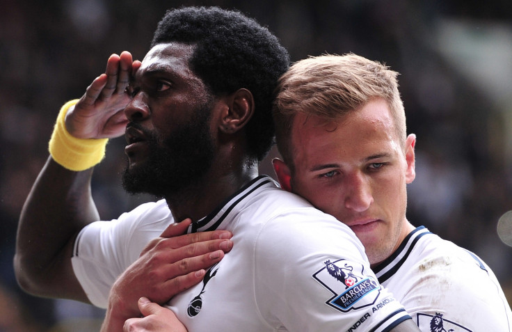 Emmanuel Adebayor and Harry Kane