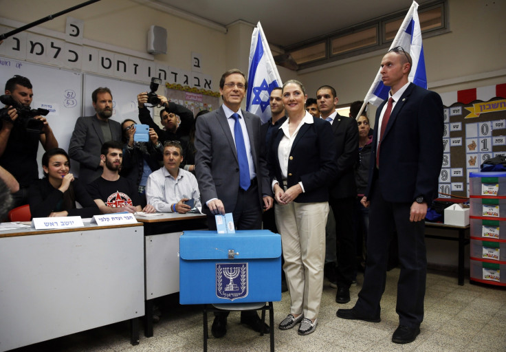 Isaac Herzog voting Israeli elections
