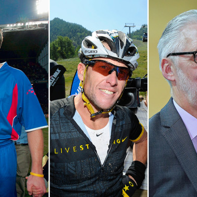 Geoff Thomas, Lance Armstrong and Brian Cookson