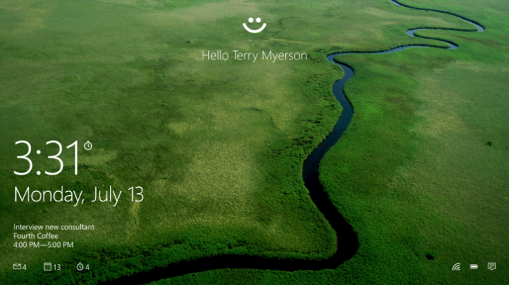 Windows Hello biometric authentication