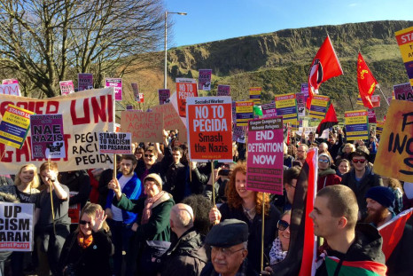 Anti facist march Edinburgh Scotland March 2015