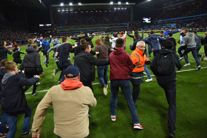 Aston Villa pitch invasion