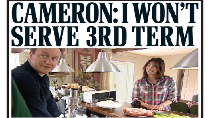 David Cameron's kitchen on Daily Mail today