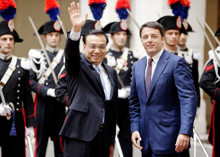 China Li Keqiang Italy Matteo Renzi China Li Keqiang Italy Matteo Renzi