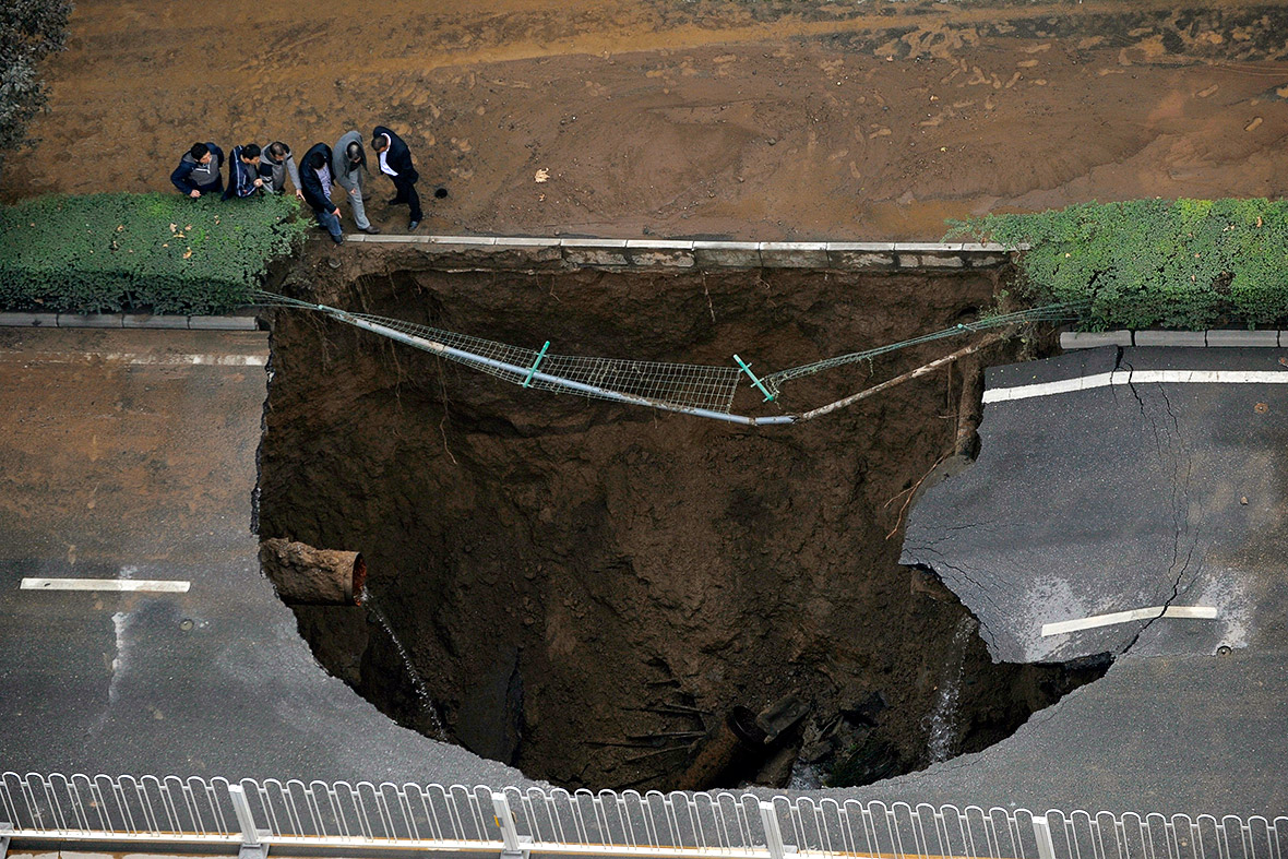 sinkholes and craters