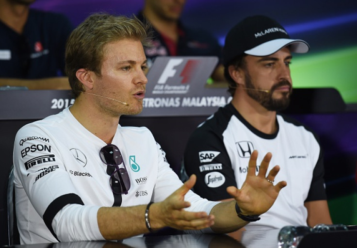 Nico Rosberg and Fernando Alonso