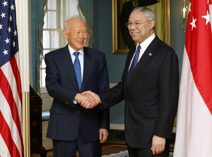 Lee Kuan Yew and Colin Powell
