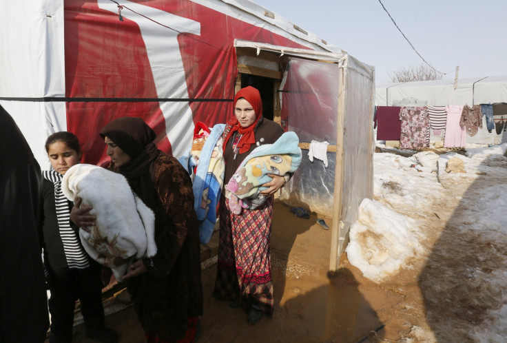 A Syrian refugee family