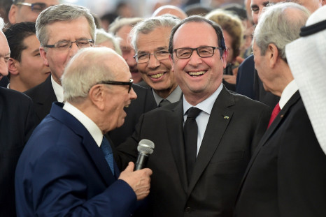 Tunisian president Francois Mitterand Hollande