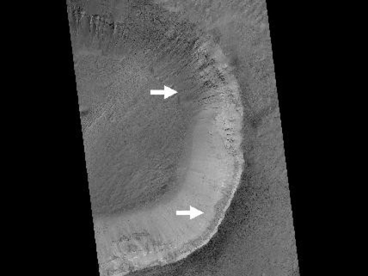 Gullies and Newly Identified Flow Features in Same Mars Crater