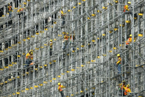 Construction workers in Manila