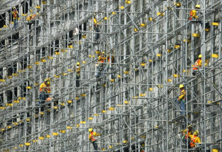 Construction workers in Manila