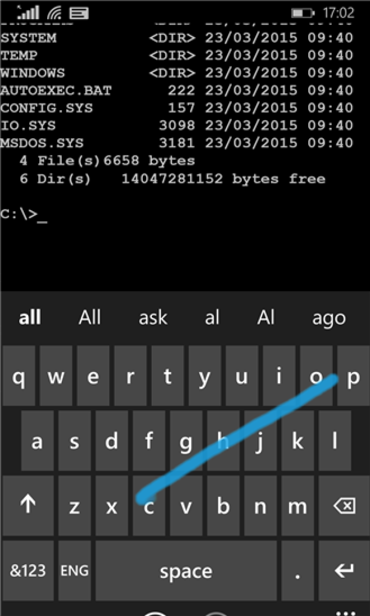 MS-DOS Mobile app