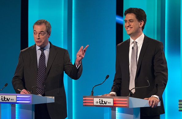 Nigel Farage and Ed Miliband
