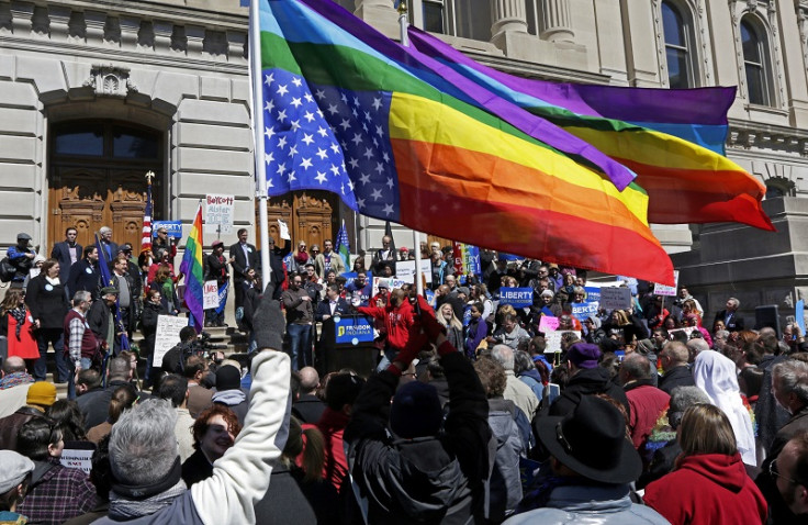 LGBT protest in Indiana