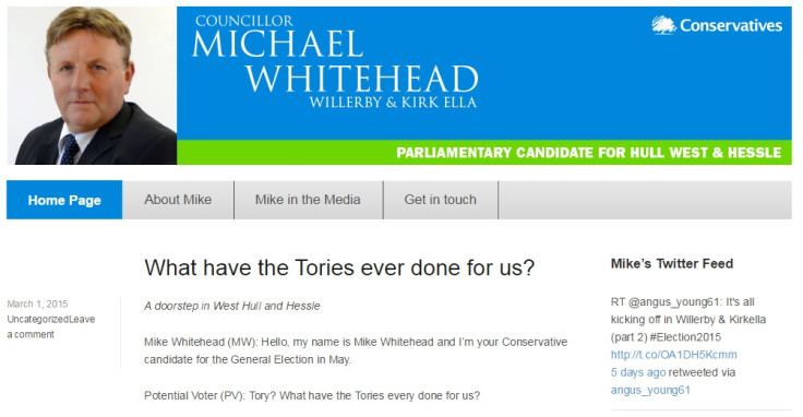 Mike Whitehead Conservative to UKIP defector website