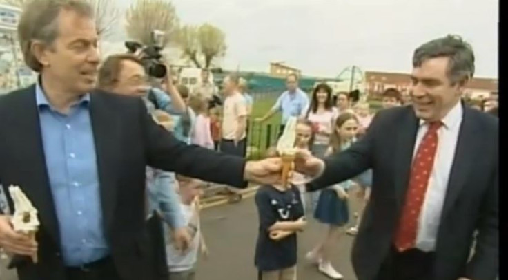 Brown and Blair awkwardly share icecream