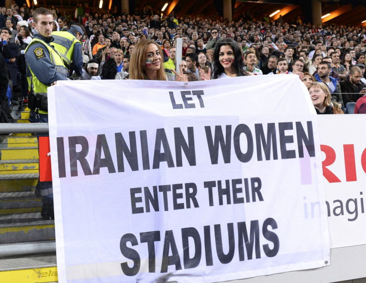 Iran women stadium protest