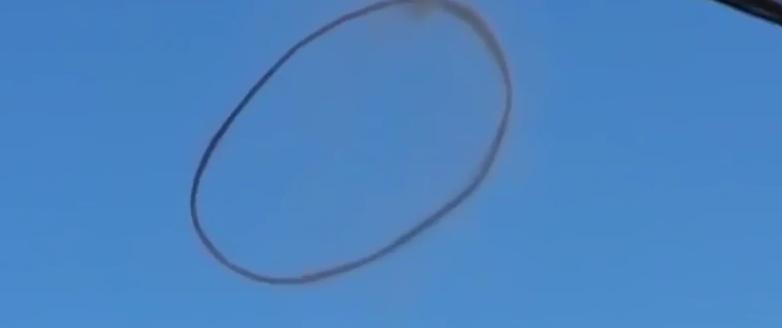 Mysterious black ring caused by UFO?