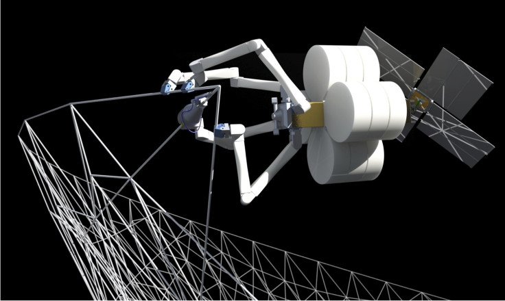 SpiderFab: Spider robots building structures in space