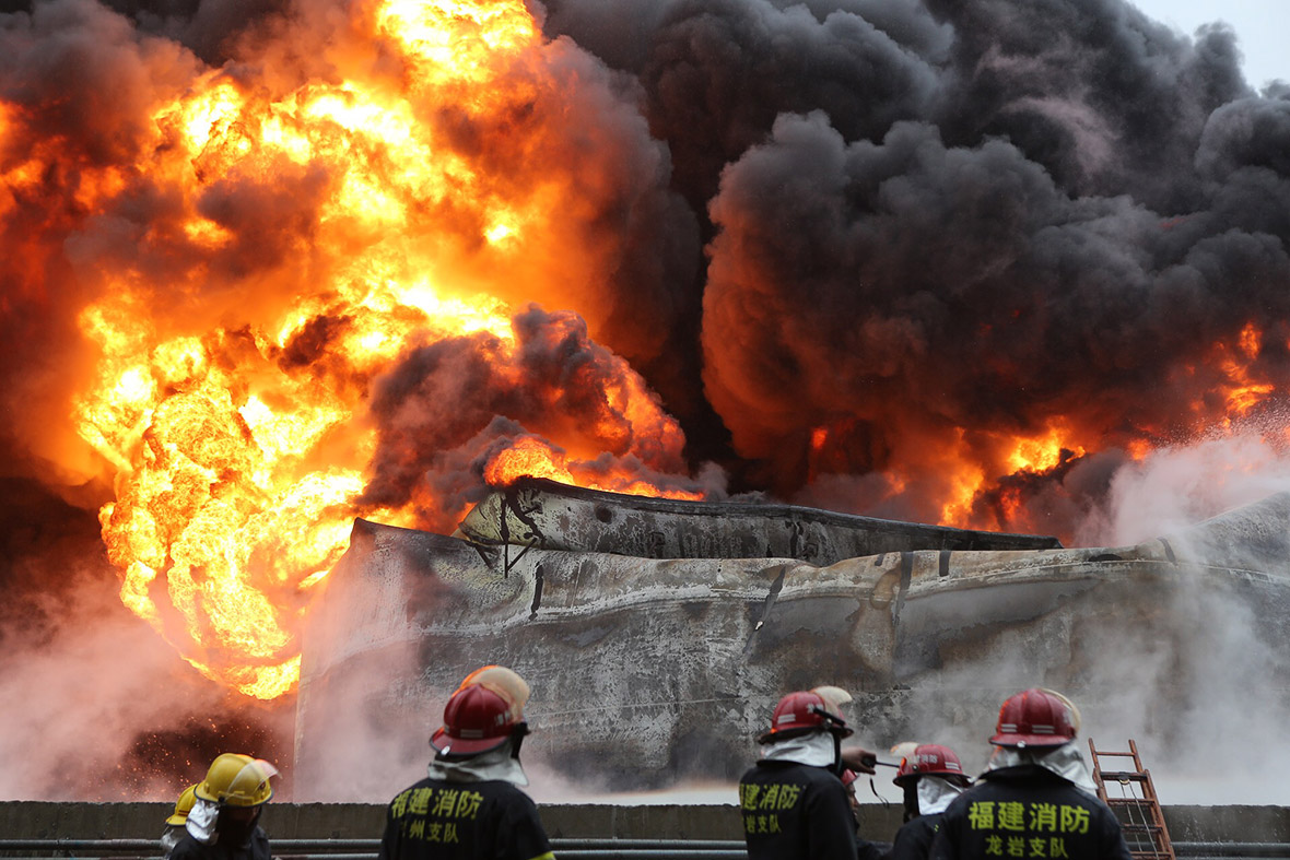 China Explosion and fire at toxic chemical plant in