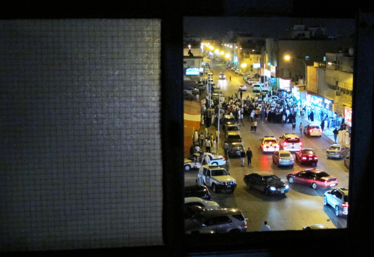 Shi'ite demonstrators gather during a protest