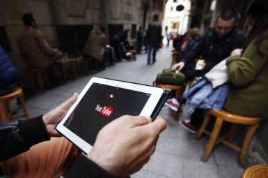 YouTube being viewed on a tablet
