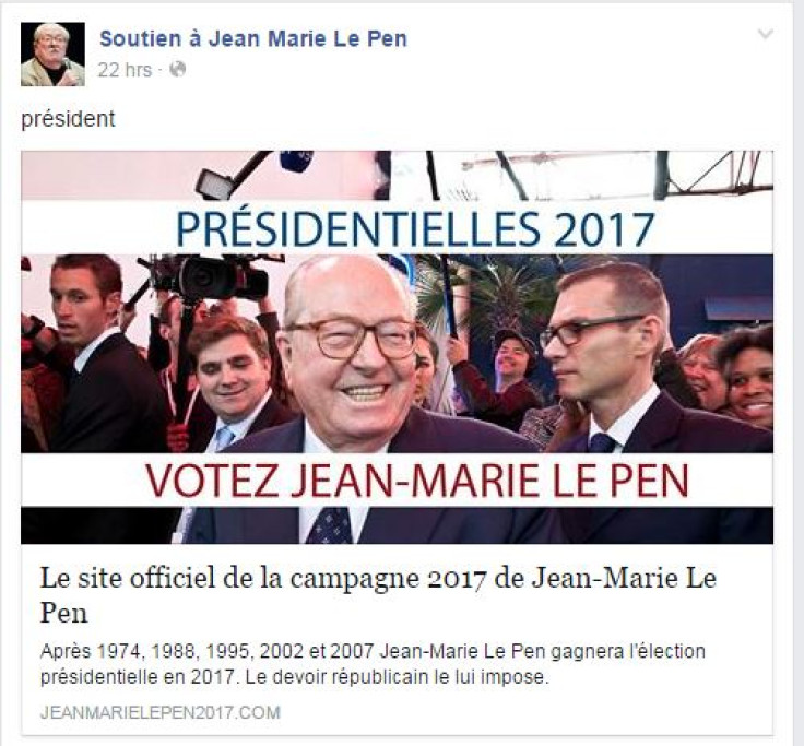 JM Le Pen Presidential Candidacy website