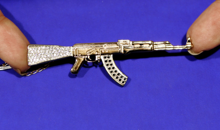 gold kalashnikov pendant