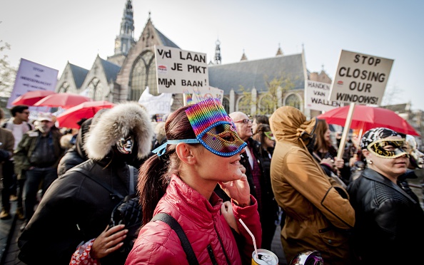 Amsterdam Prostitutes Protest Closure Of Window Brothels