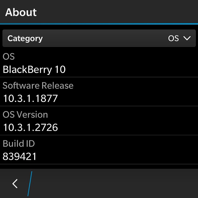 BlackBerry OS 10.3.1.2767