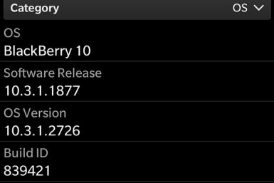 BlackBerry OS 10.3.1.2767