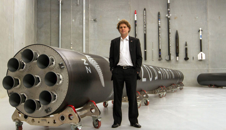 Rocket Labs CEO with the Electron rocket Rocket Labs CEO with the Electron rocket