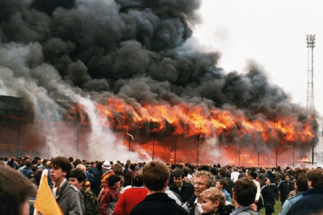 Bradford City's ground goes up in flames