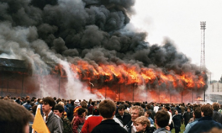 Bradford City's ground goes up in flames