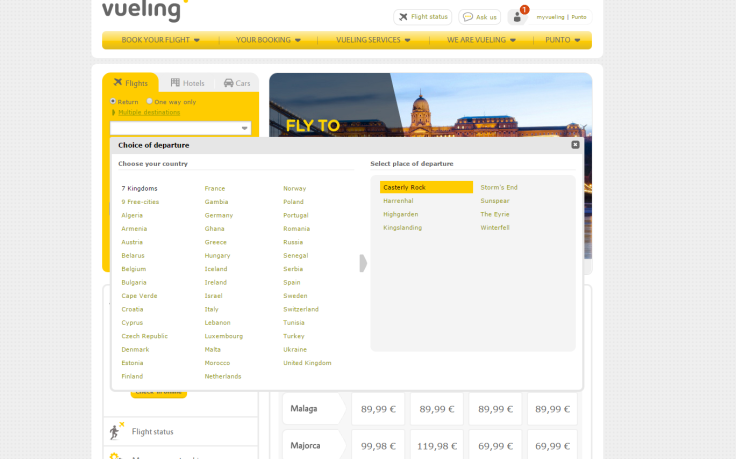Vueling Game of Thrones