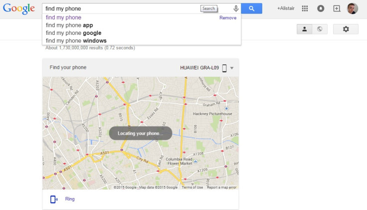 Google search to find your phone