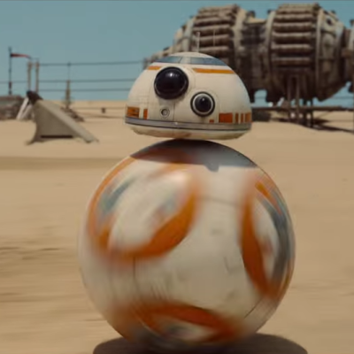 BB8 robot in Star Wars Episode VII